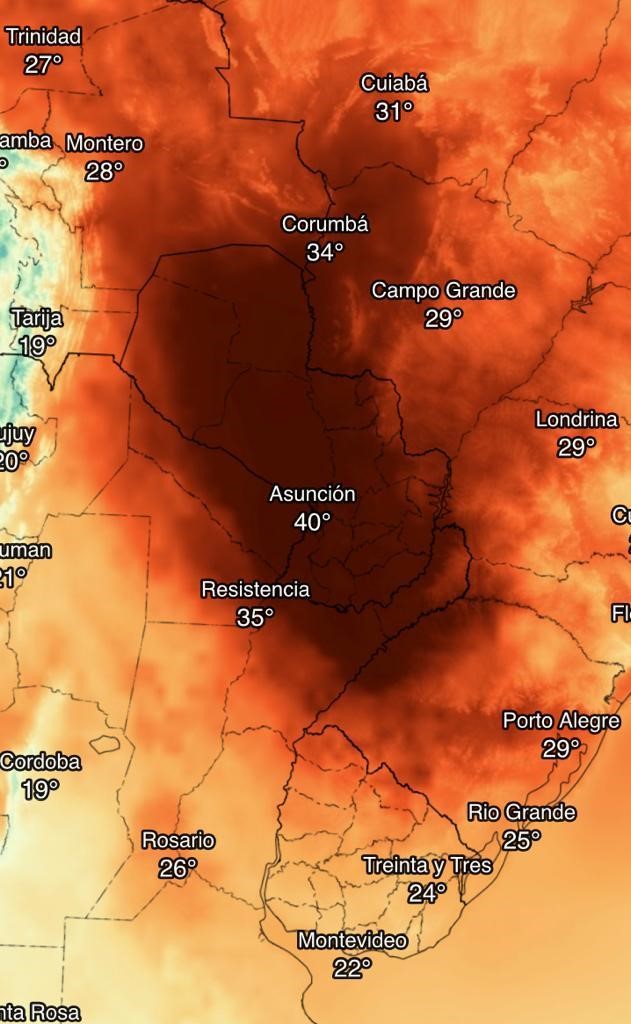 calor extremo en Paraguay