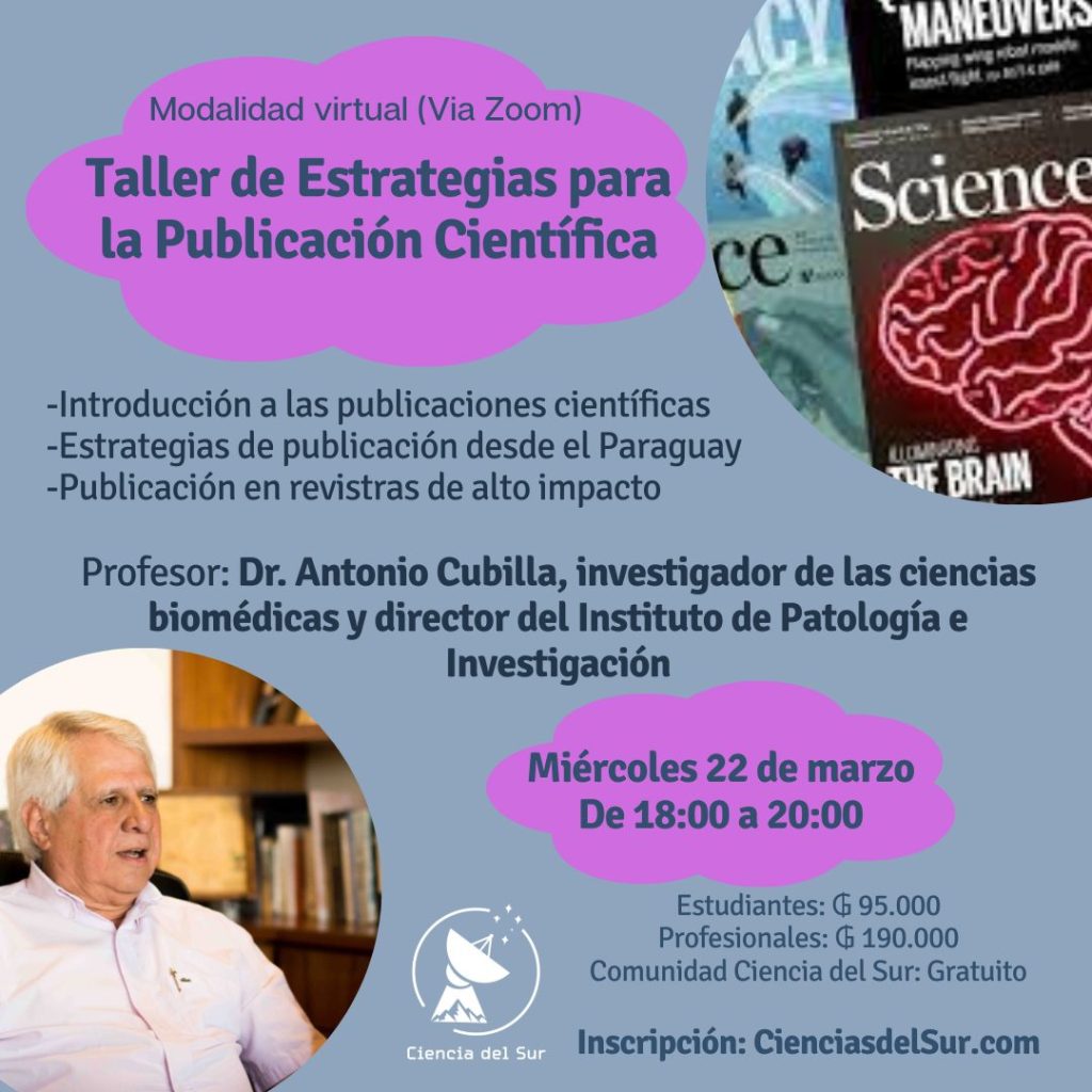 Taller de estrategias de publicación científica con Antonio Cubilla