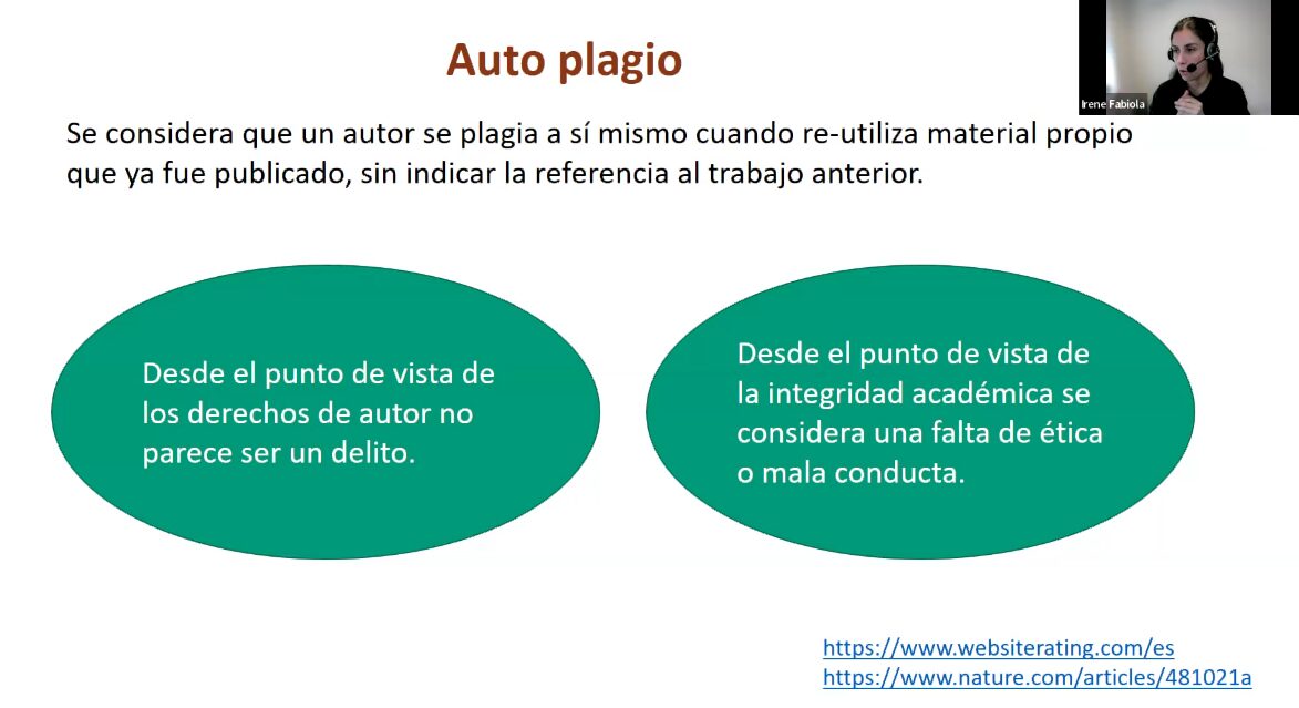 Slide de diapositiva referente a los autoplagios
