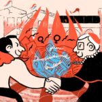 Partido Colorado e iglesias cristianas: la alianza que niega derechos a mujeres, niños y adolescentes en Paraguay partido colorado e iglesias (Ilustración: Marthu Miranda)