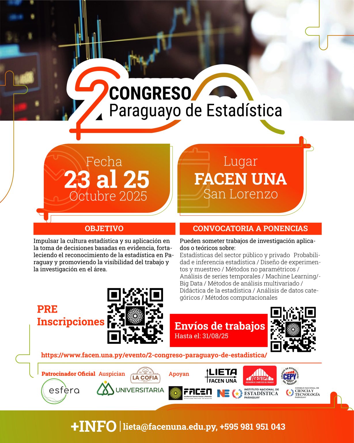 flyer del II congreso paraguayo de estadística