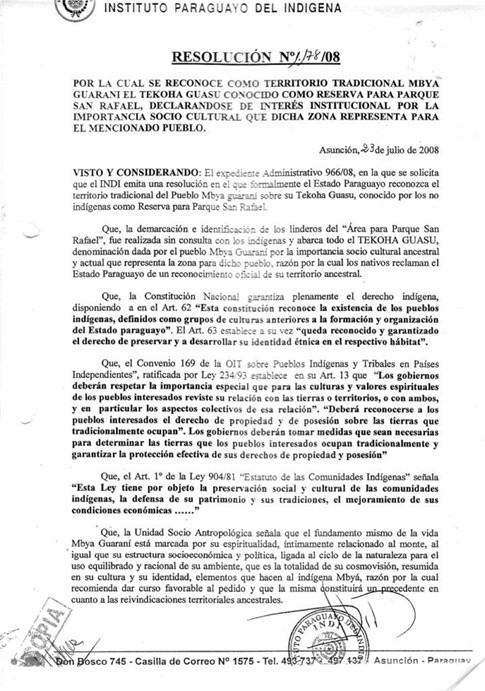 resolucion del INDI