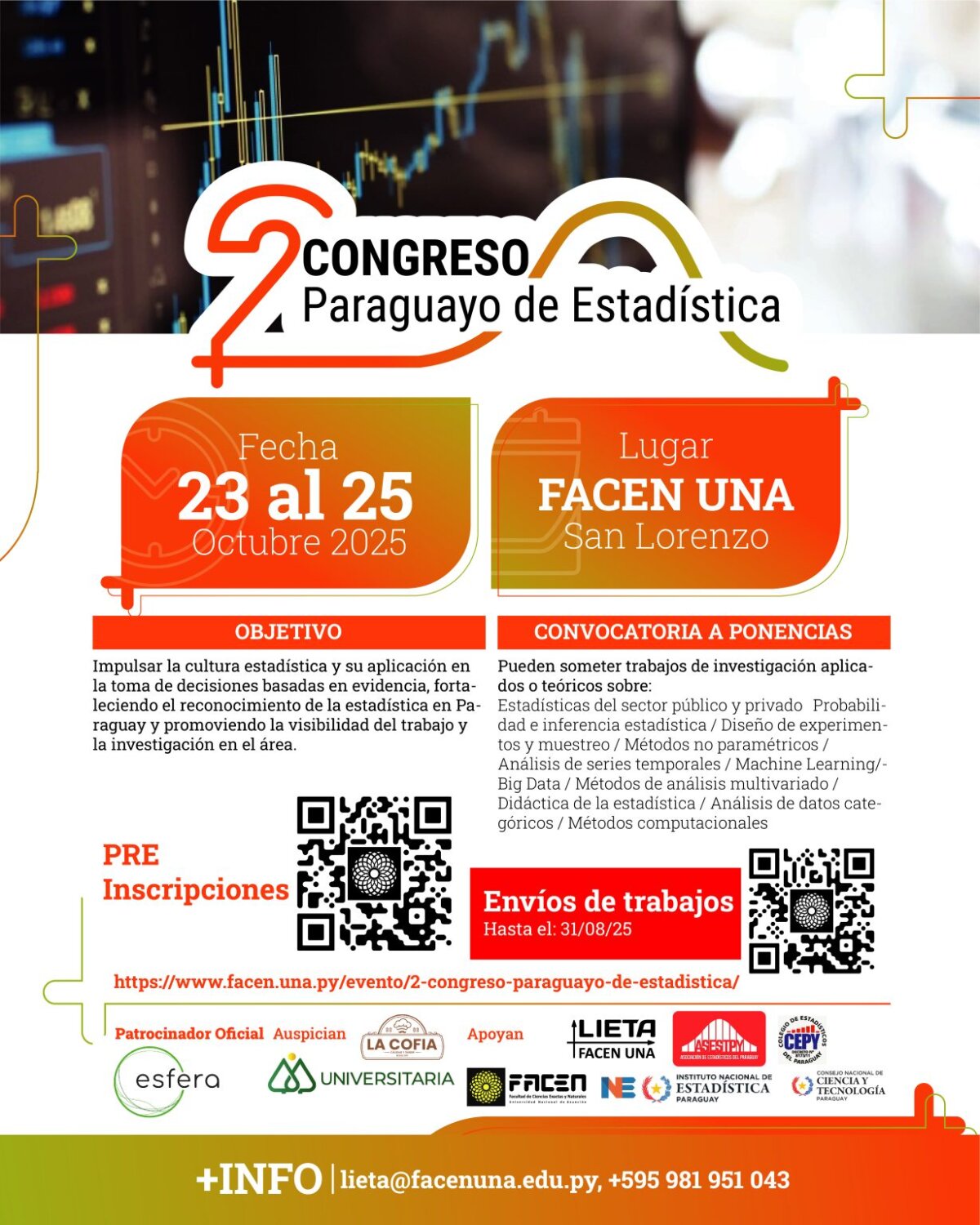 flyer del II congreso paraguayo de estadística