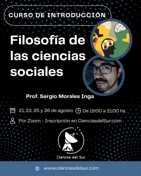 flyer del curso de filosofía de las ciencias sociales