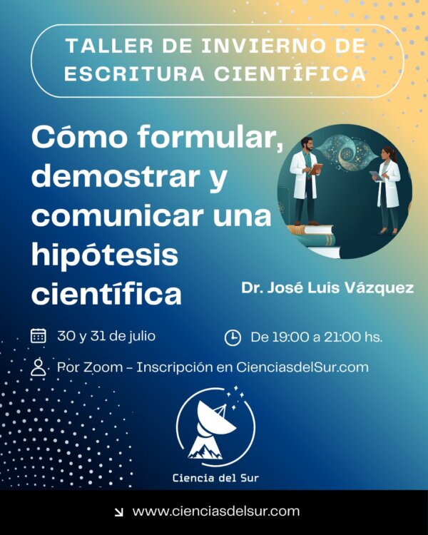 flyer del taller de hipótesis científicas