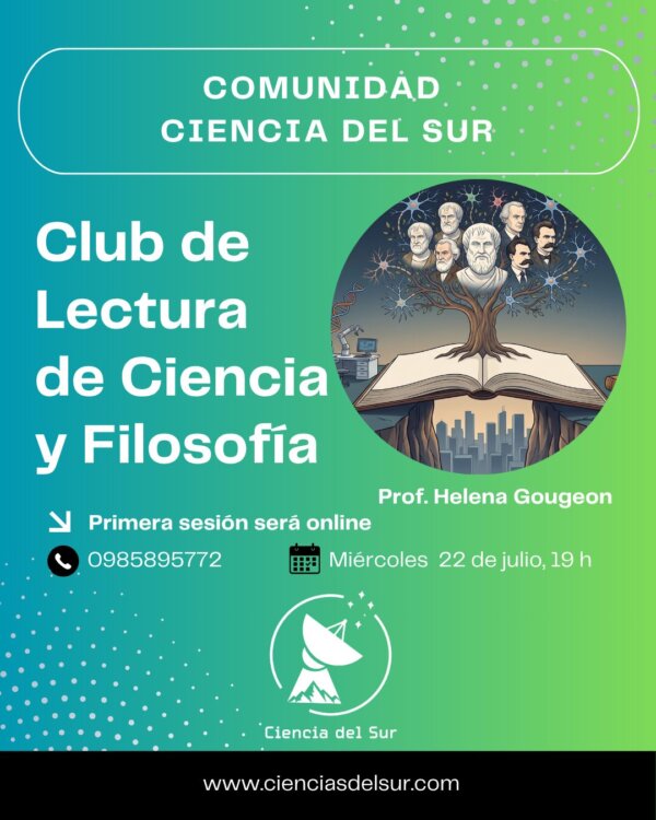flyer del Club de lectura de Filosofía y Ciencia